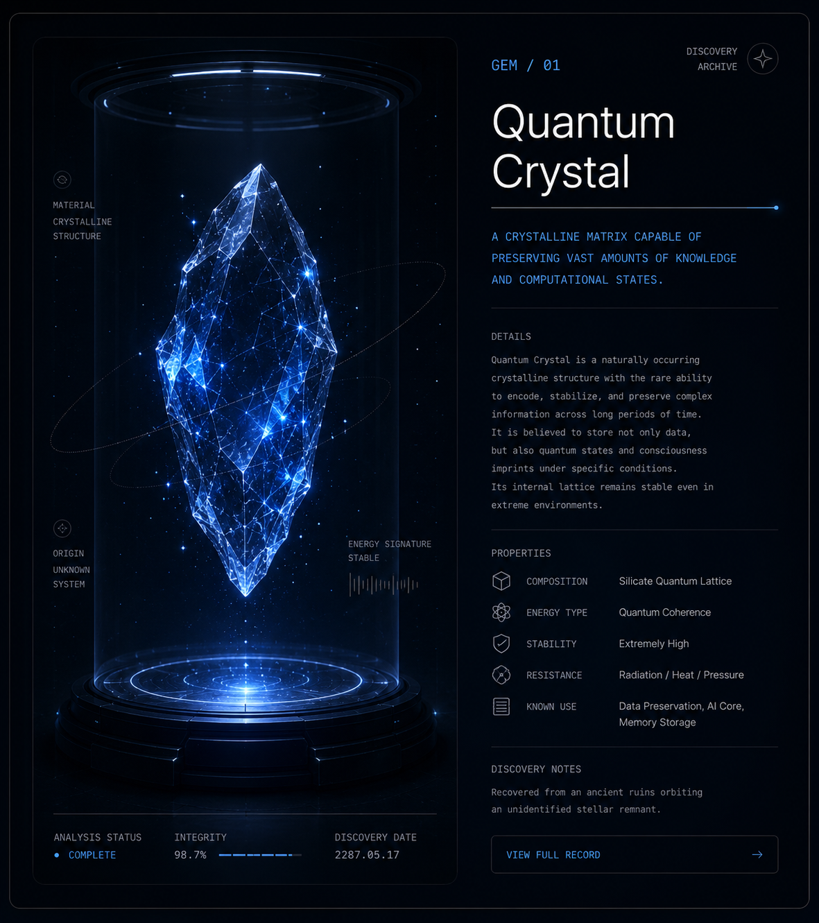 Quantum Crystal NAVIS interface