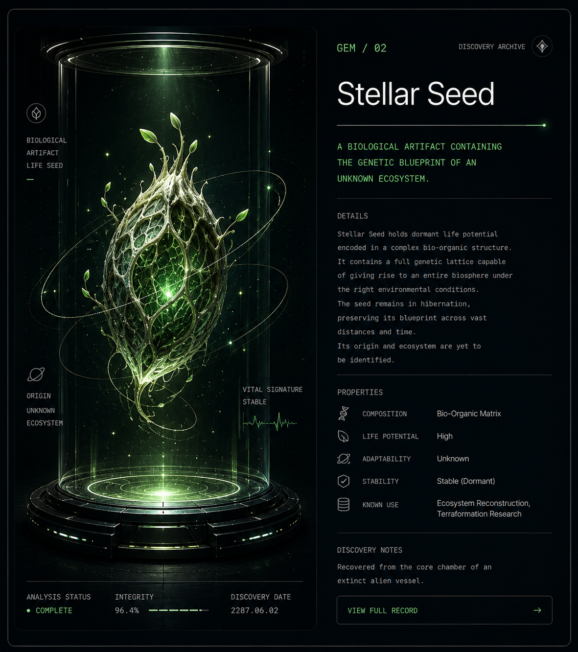 Stellar Seed NAVIS interface
